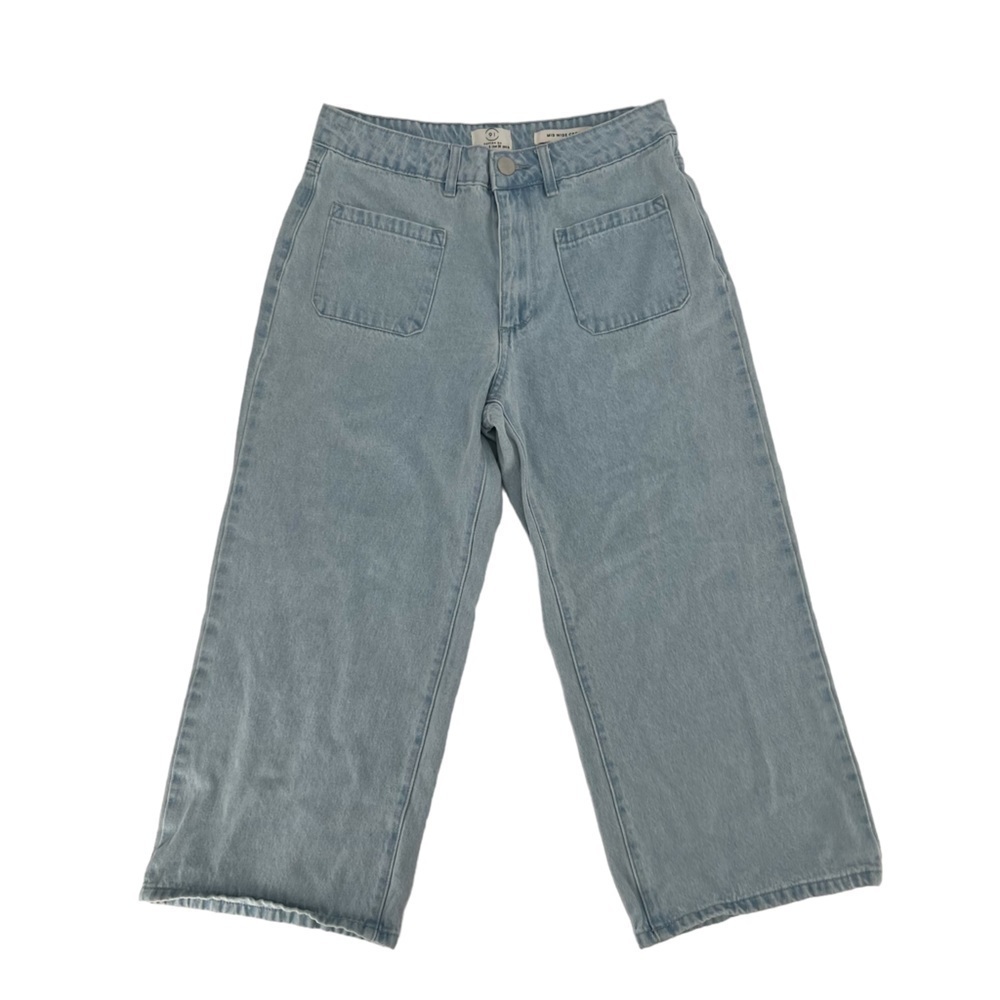 Cotton On Mid Wide Leg Crop Jeans Size 6 Women's